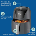 Freidora de aire Oster 1.8 Lts Negra