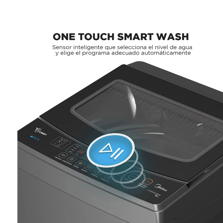 Lavadora MIDEA 10KG Carga superior Gris 
MA200W100/G-PE