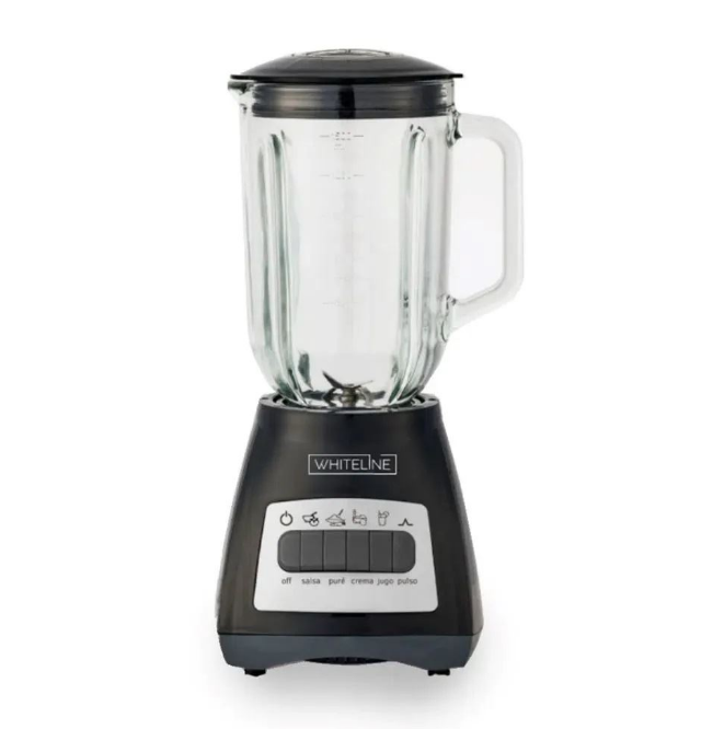 Licuadora Whiteline 400W, vaso vidrio 1.5Lts
