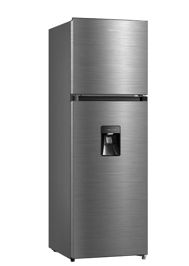 Refrigeradora MIDEA 263 Lts color Inox c/dispenser No frost MDRT38