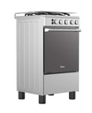 COCINA MIDEA 20" 4 HORNILLAS MGS20FO Silver cubierta inox con instalación
