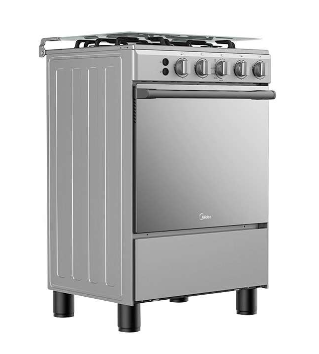 COCINA MIDEA 24" 4 HORNILLAS MGS24FS Silver cubierta inox con instalación