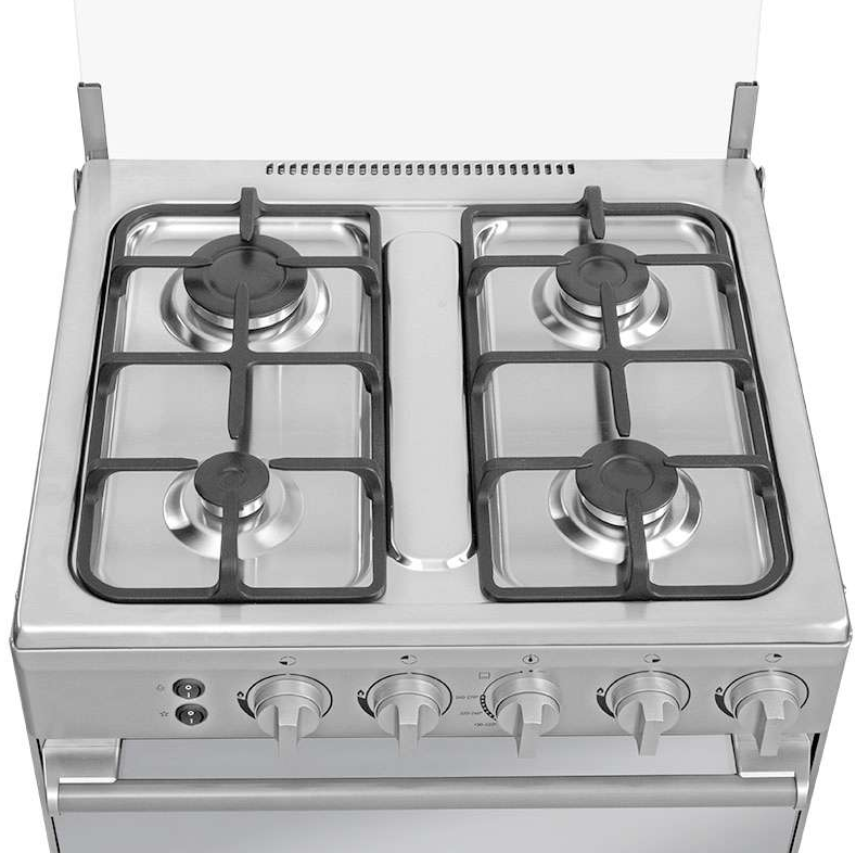 COCINA MIDEA 24" 4 HORNILLAS MGS24FS Silver cubierta inox con instalación