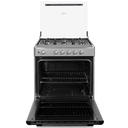 COCINA MIDEA 24" 5 HORNILLAS VENUS  Puerta Black cubierta inox c/grill con instalación