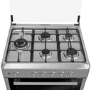 COCINA MIDEA 24" 5 HORNILLAS VENUS  Puerta Black cubierta inox c/grill con instalación