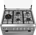 COCINA MIDEA 24" 5 HORNILLAS VENUS  Puerta Black cubierta inox c/grill con instalación