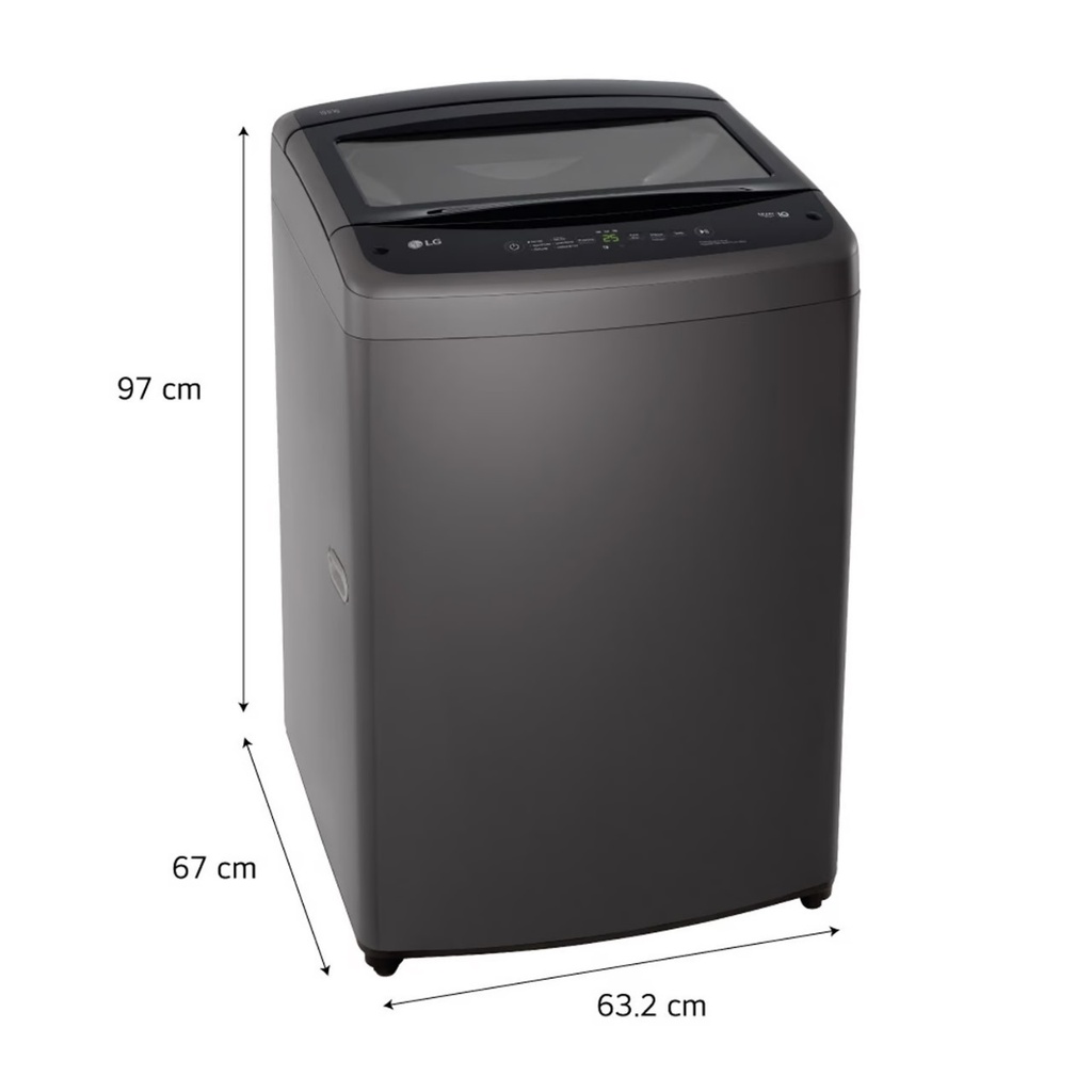 LAVADORA 19 KG Carga superior Smart Inverter Modelo 2024 Negro Claro - WT19BVTB