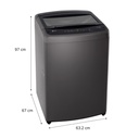 LAVADORA 19 KG Carga superior Smart Inverter Modelo 2024 Negro Claro - WT19BVTB