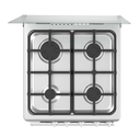 COCINA MIDEA 20" 4 HORNILLAS MGS20FO Silver cubierta inox con instalación