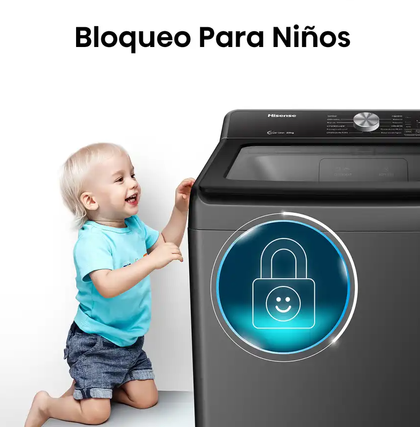 Lavadora HISENSE Carga Superior 20KG WT3T2023UT Gris medio