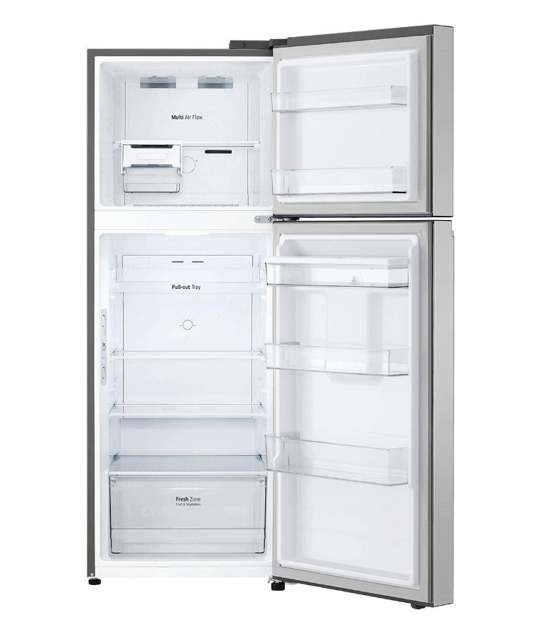 Refrigeradora LG 314L Door Cooling Top Mount Plateado con dispenser - Modelo GT31WPP