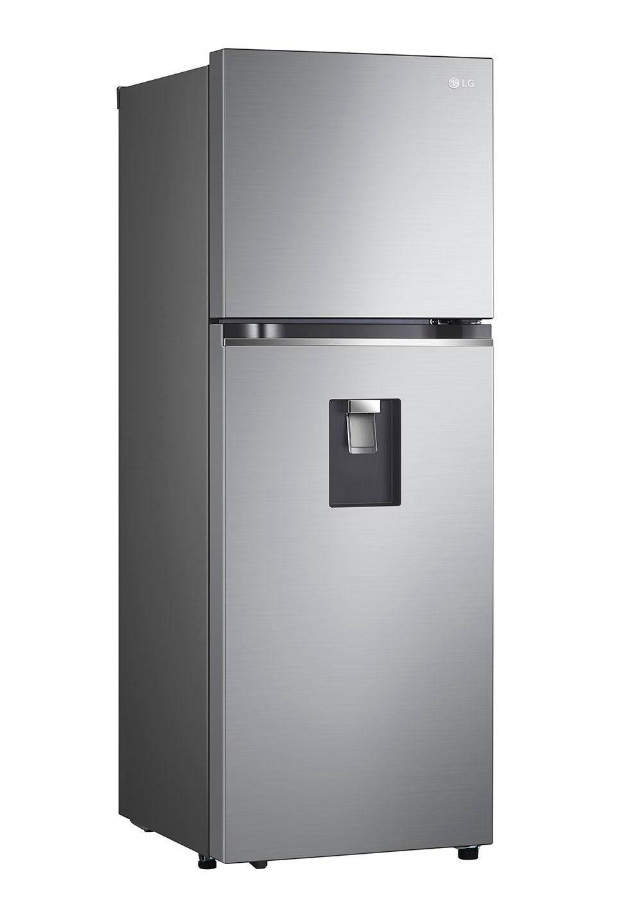 Refrigeradora LG 314L Door Cooling Top Mount Plateado con dispenser - Modelo GT31WPP