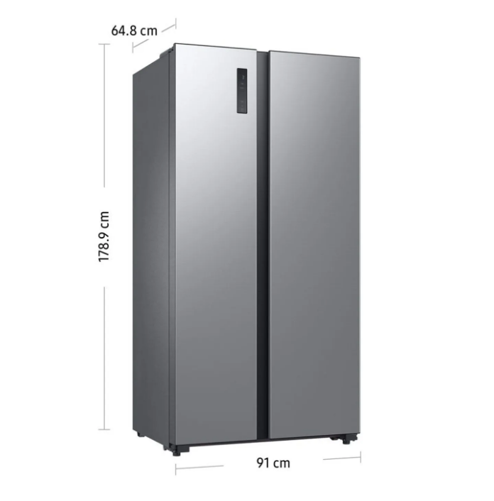 Refrigeradora Samsung Side by Side Gris 490Lt RS52B3000M9