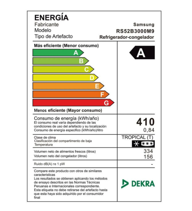Refrigeradora Samsung Side by Side Gris 490Lt RS52B3000M9
