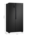 Refrigeradora LG Side By Side GS51MPD, 509L, Panel Led Táctil Negro 2024