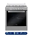 COCINA MIDEA 30" 5 HORNILLAS VENUS  Puerta Black cubierta inox c/grill con instalación - MID30VENUSNC 
