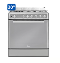 COCINA MIDEA 30" 5 HORNILLAS VENUS  Puerta Silver cubierta inox c/grill CON instalación - MID30VENUSPC 