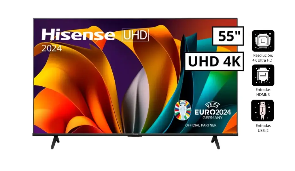 Televisor HISENSE 55"UHD 4K Smart 55A6N  Vidaa