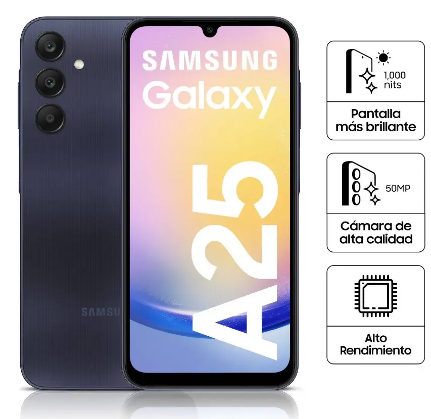 Celular Samsung Galaxy  A25 6.5" 6GB RAM 128GB Negro 5G 