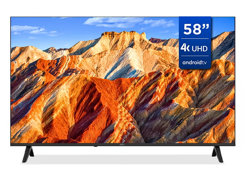 Televisor BGH 58" UHD 4K   SMART TV Android TV sin bordes B5824UK6AIP