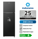 Refrigeradora Indurama 246Lts. Ri-389DNI motor Inverter c/dispenser Negra
