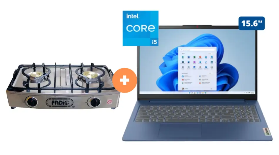 COCINA FADIC 2H SUPERIOR DE MESA CON CONEXIÓN + LAPTOP LENOVO IDEAPAD SLIM 15.6" Intel Core i5 1245OH 16GB DDR4 RAM 512GB SSD Windows 11 Abyss Blue, Wifi6 - 4507367 - 10