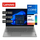 Laptop Lenovo V15 G4 IRU Intel I7-1355U 10 nucleos  16GB   15.6 FHD, 13va Gen. 512 GB SSD  Windows 11 Gris.