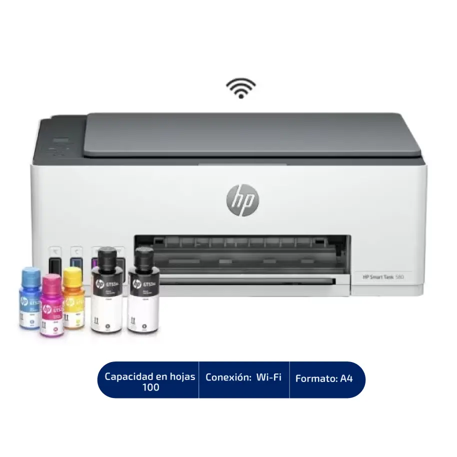 Impresora Multifuncional HP Smart Tank 720 Duplex, Tinta Continua, Color, Wi-Fi, Smart App, Escaner 