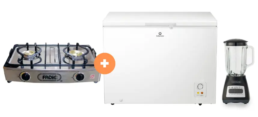 COCINA FADIC 2H SUPERIOR DE MESA + CONEXIÓN CON CONEXIÓN + CONGELADORA INDURAMA 297Lts, CI-320BL BLANCO  +  LICUADORA WHITELINE 1.5 LTS 400W VASO VIDRIO - 4507366 - 10