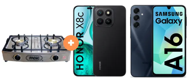 COCINA FADIC 2H SUPERIOR DE MESA CON CONEXIÓN + CELULAR HONOR X8C 6.77" 256GB 8GB RAM NEGRO/VERDE + CELULAR SAMSUNG GALAXY A16 6.7"  4GB RAM 128GB Negro. - 4507368 -  6