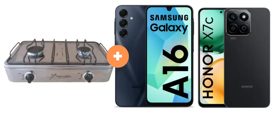 COCINA "SUPERIOR" DE MESA 2 HORNILLAS, ACERO BRILLANTE,POTENCIA 1.95KW x 2 CON CONEXIÓN + CELULAR SAMSUNG GALAXY A16 6.7"  8GB RAM 256GB Negro + CELULAR HONOR X7C 6.77" 256GB 8GB RAM NEGRO/VERDE. - 4507368 - 9