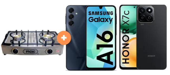 COCINA FADIC 2H SUPERIOR DE MESA CON CONEXIÓN + CELULAR SAMSUNG GALAXY A16 6.7"  8GB RAM 256GB Negro + CELULAR HONOR X7C 6.77" 256GB 8GB RAM NEGRO/VERDE. - 4507368 -  8