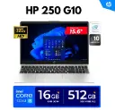 LAPTOP HP NOTEBOOK 250G10 INTEL CORE i5 1334U), 16GB DDR4, 512 GB SSD, 15.6"HD, WINDOWS 11, COLOR: PLATA TURBO (TAPA PLOMO OSCURO, TAPA DE ABAJO PLOMO CLARO) 