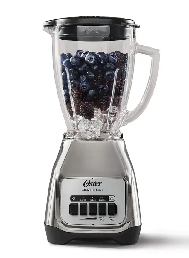 Licuadora OSTER KALIMAN 1.5Lt Nickelado 800W 2 VELOC.+ PULSO LENTO + PULSO RÁPIDO  BLSTKAG-NPB
