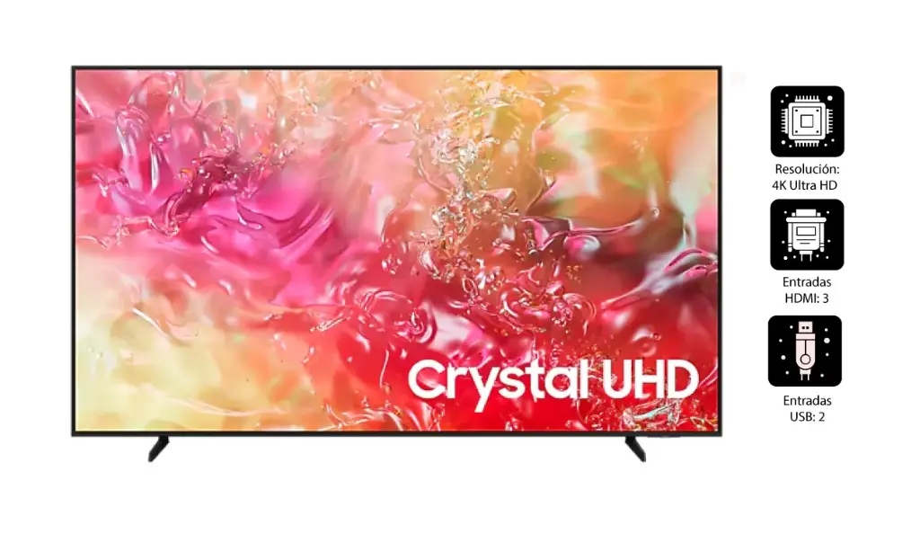 Televisor Samsung Smart TV 65" Crystal UHD 4K - UN65DU7000