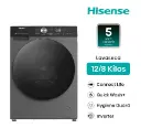 Lavaseca Hisense 12/8 Kg Carga Frontal, secado con Bomba de Calor, c/WIFl WWD3S1243BT 