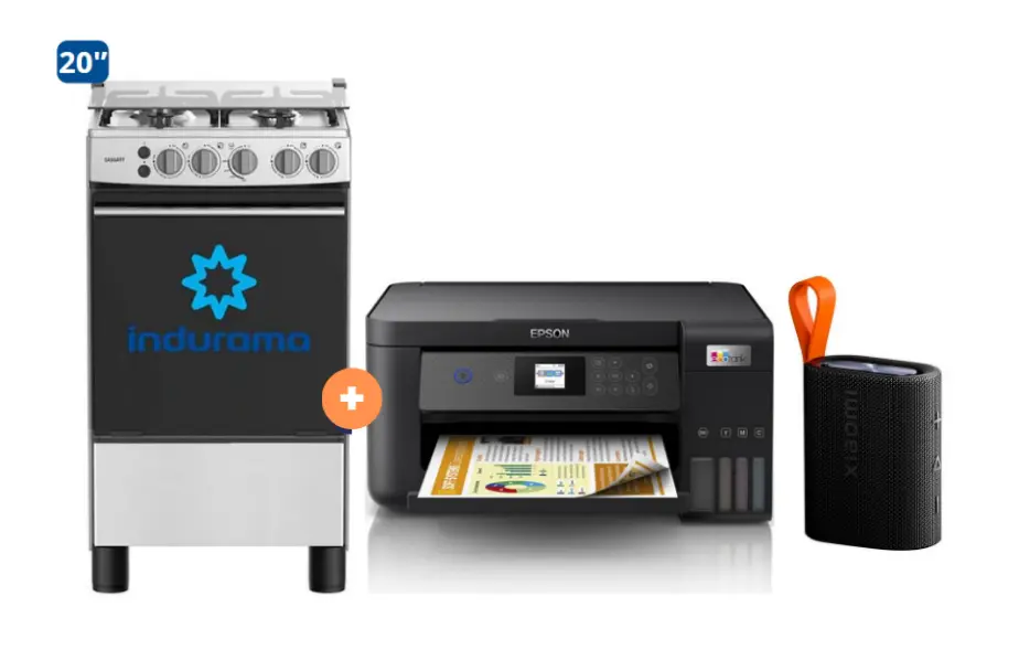 COCINA INDURAMA 20" 4 HORNILLAS CASSAT CON CONEXIÓN + Impresora Epson 4260 duplex + PARLANTE PORTATIL XIAOMI SOUND POCKET 5 W BT 5.4 NEGRO - 4507077 - 6