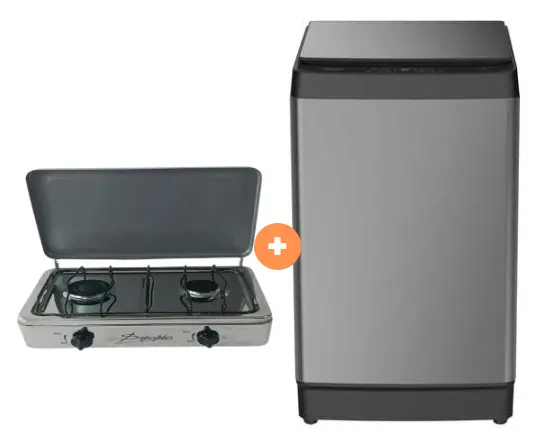 COCINA "SUPERIOR" DE MESA 2 HORNILLAS, ACERO BRILLANTE,POTENCIA 1.95KW x 2 CON CONEXIÓN + LAVADORA HISENSE 14 Kg CARGA SUPERIOR  WT3K1423UT Gris medio - 4508029 - 13