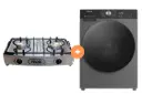 COCINA FADIC 2H SUPERIOR DE MESA CON CONEXIÓN + LAVASECA HISENSE 12 Kg Lavado /8 Kg Secado con Bomba de Calor Carga Frontal, c/WIFl (WWD3S1243BT) - 4507368 - 10