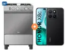 COCINA MIDEA 24" MGS24 4 HORNILLAS HIERRO CON CONEXIÓN + CELULAR HONOR X8C 6.77" 256GB 8GB RAM NEGRO/VERDE. 4507185 - 1