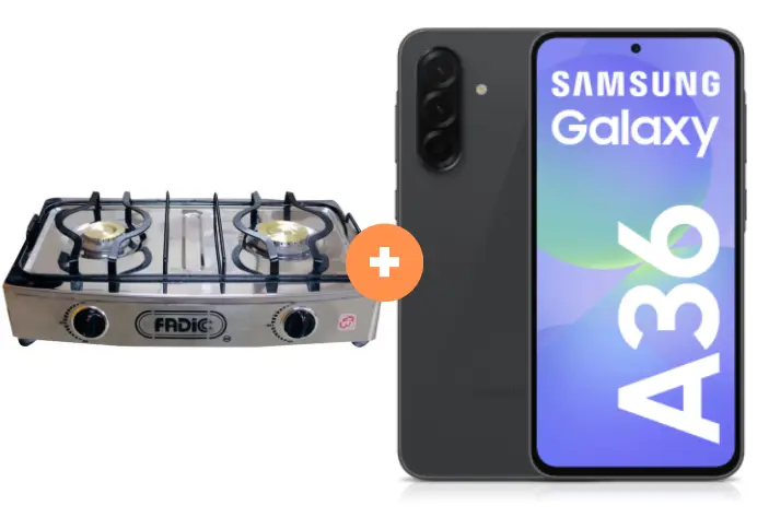 COCINA FADIC 2H SUPERIOR DE MESA CON CONEXION + CELULAR SAMSUNG GALAXY A36 5G 6.7" 6GB RAM 128GB Negro - 4507366 - 1