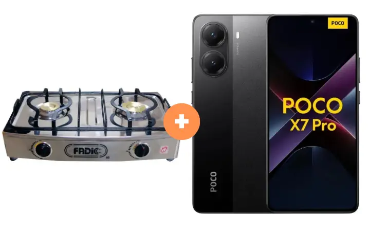 COCINA FADIC 2H SUPERIOR DE MESA CON CONEXIÓN + CELULAR POCO X7 PRO 5G 512GB 12 GB Negro   4507366 - 5