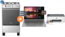 COCINA MIDEA 20" 4 HORNILLAS MGS20 Silver cubierta inox con instalación + Laptop Lenovo V15 G4 AMN 15.6" FHD, AMD RYZEN 3 - 7320U, 8GB DDR5, 256 GB SSD  Windows 11 Gris. + IMPRESORA HP 580 multifuncional tinta continua.  4507284 - 7