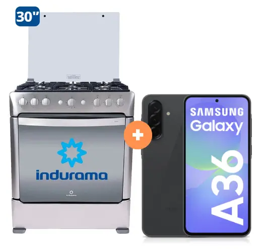 COCINA INDURAMA 30" 6 HORNILLAS PARMA + CELULAR SAMSUNG GALAXY A36 NEGRO DE 128 GB 6GB RAM - 4506419 - 8