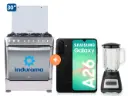 COCINA INDURAMA 30" 6 HORNILLAS PARMA + Celular Samsung A26 6gb, 128 GB + Licuadora Whiteline 1.5 Lts 400W vaso vidrio - 4506413 - 6