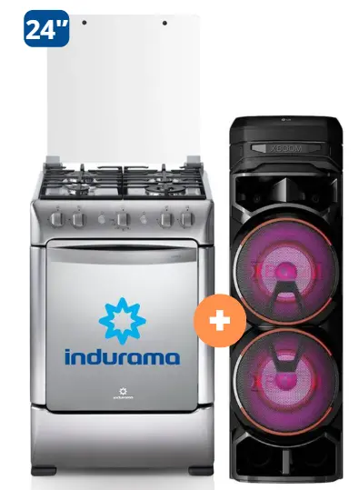 COCINA INDURAMA 24" 4 HORNILLAS GRANADA CON CONEXIÓN + Torre de sonido LG XBOOM RNC9 Multi-Bluetooth Karaoke Star - 4506402- 7