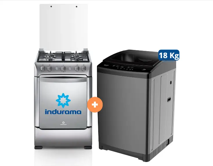 Cocina Indurama 24'' 4 Hornillas Granada Con Conexión + LAVADORA HISENSE 18 Kg CARGA SUPERIOR  WT3W1823UT Gris medio - 4506402 - 11