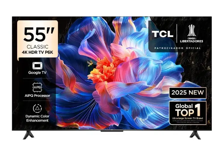 Televisor TCL 55" 4K UHD GOOGLE TV 55P6K