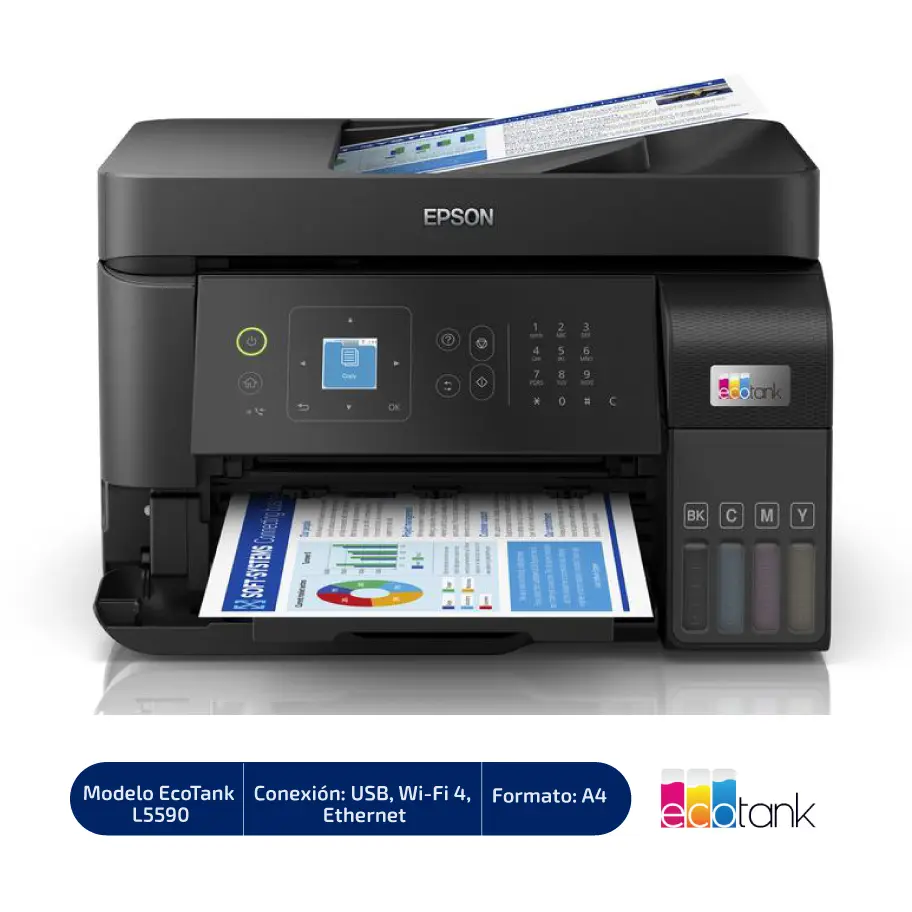 IMPRESORA MULTIFUNCIONAL EPSON L5590 WIFI ETHERNET FAX- ADF