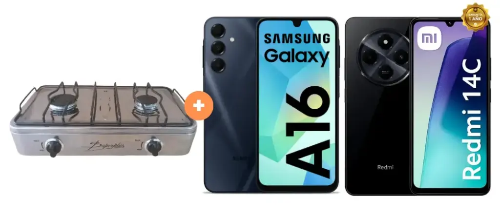 COCINA "SUPERIOR" DE MESA  2 HORNILLAS, ACERO BRILLANTE,POTENCIA 1.95KW x 2 CON CONEXIÓN GRATIS + CELULAR SAMSUNG GALAXY A16 6.7"  4GB RAM 128GB Negro + CELULAR XIAOMI REDMI 14C 256GB 4GB RAM 50MP 6.88" - 4508843 - 6